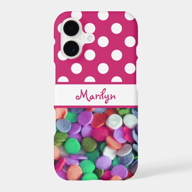 Candy n Dots Personalized Case-Mate iPhone Case (Back)