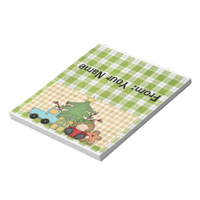 Candy or Holiday Treats Bag Topper Notepad (Rotated)