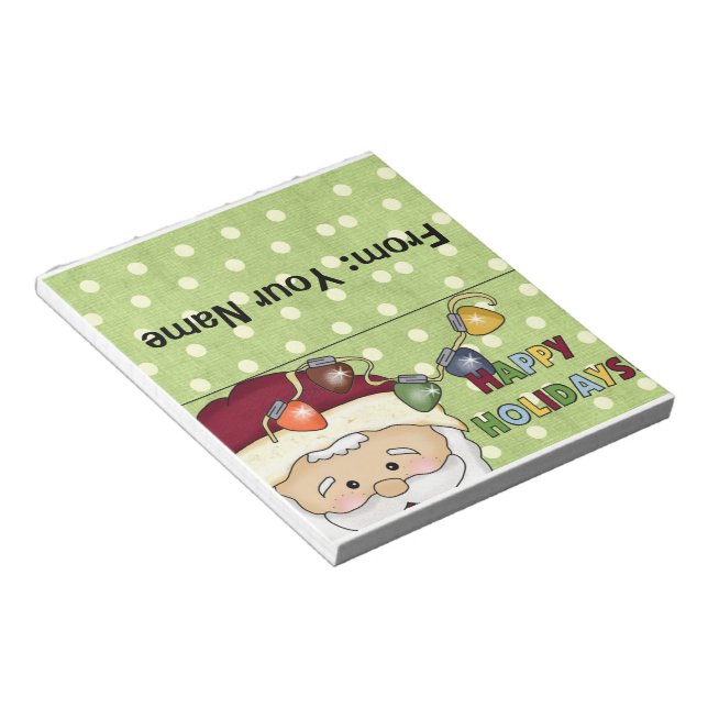 Candy or Holiday Treats Bag Topper Notepad (Angled)
