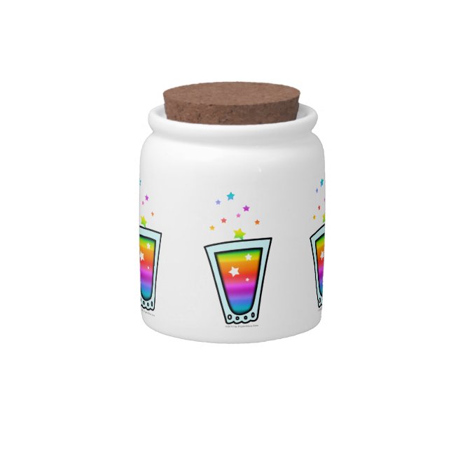 CANDY or SNACKS JAR - RAINBOW SHOT GLASS (Front)