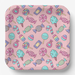 Candy Paper Plates, Sweet Treats Party Plates