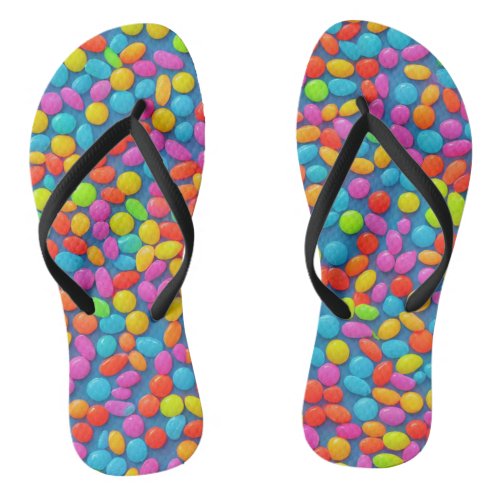 Candy Pattern Flip Flops