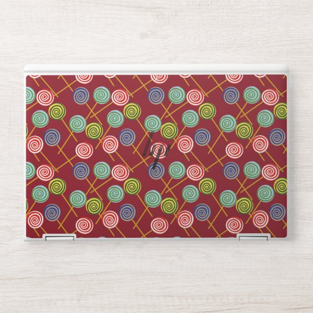 Candy pattern | Lollies pattern | lollipop 10 HP Laptop Skin (Front)
