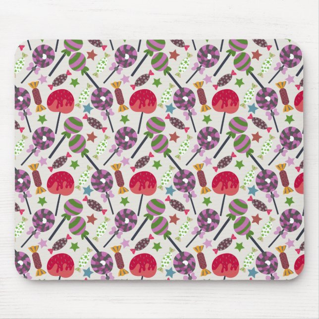 Candy pattern | Lollies pattern | lollipop 11 Mouse Pad (Front)