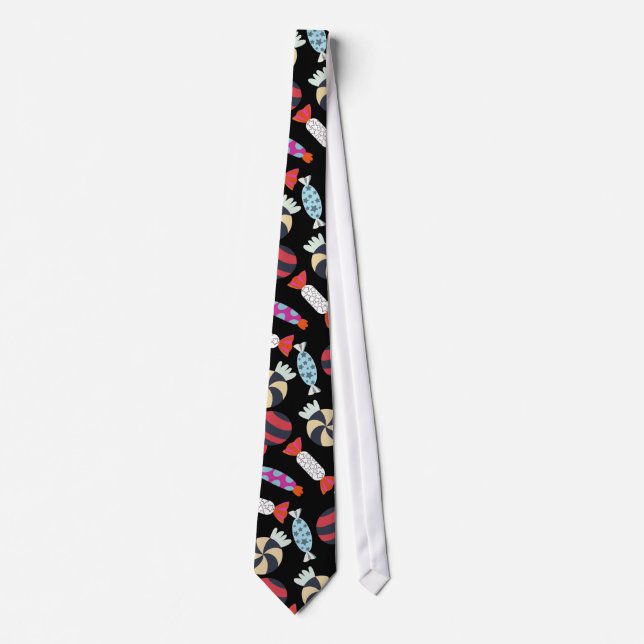 Candy pattern | Lollies pattern | lollipop 14 Neck Tie (Front)