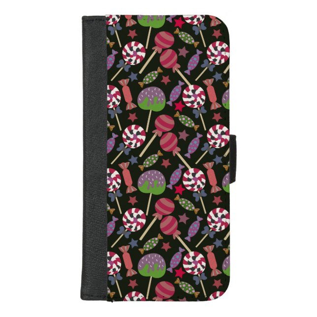 Candy pattern | Lollies pattern | lollipop 16 iPhone Wallet Case (Front)