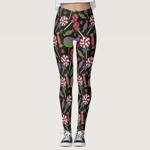 Candy pattern  Lollies pattern  lollipop 16 Leggings