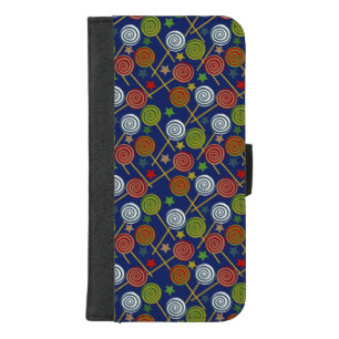 Candy pattern Lollies pattern lollipop 17 iPhone 8/7 Plus Wallet Case
