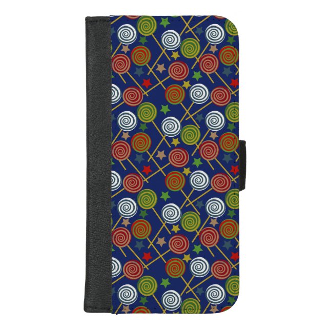 Candy pattern | Lollies pattern | lollipop 17 iPhone Wallet Case (Front)