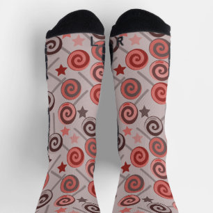 Candy pattern   Lollies pattern   lollipop 18 Case Socks