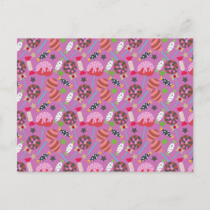 Candy pattern Lollies pattern lollipop 19 Postcard