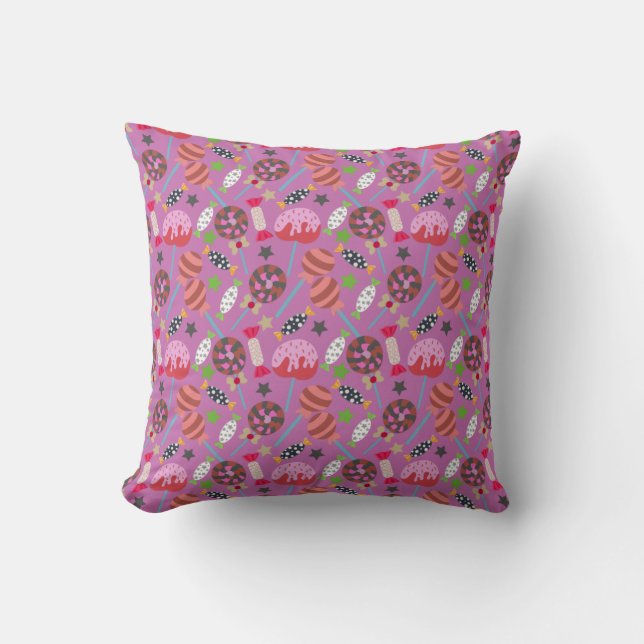 Candy pattern | Lollies pattern | lollipop 19 Throw Pillow (Front)