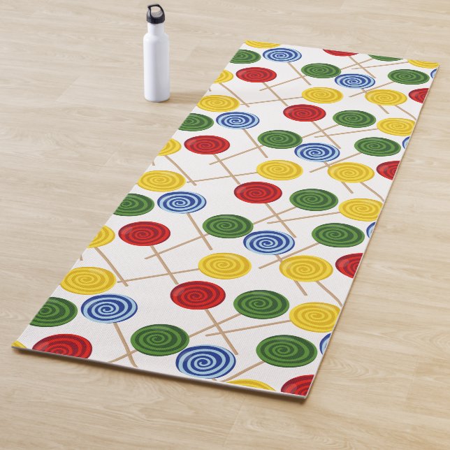 Candy pattern | Lollies pattern | lollipop 21 Yoga Mat (In Situ)