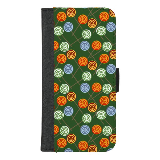 Candy pattern | Lollies pattern | lollipop 22 iPhone Wallet Case (Front)