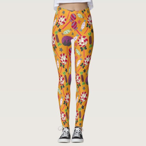 Candy pattern  Lollies pattern  lollipop 23 Leggings