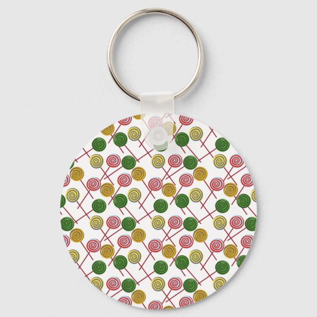 Candy pattern | Lollies pattern | lollipop 24 Keychain (Front)