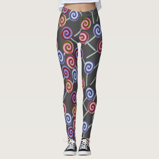 Candy pattern | Lollies pattern | lollipop 27 Leggings (Front)