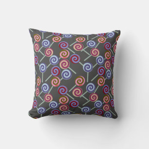 Candy pattern   Lollies pattern   lollipop 27 Throw Pillow