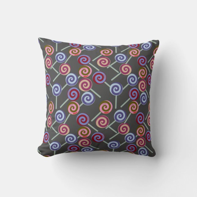 Candy pattern | Lollies pattern | lollipop 27 Throw Pillow (Front)