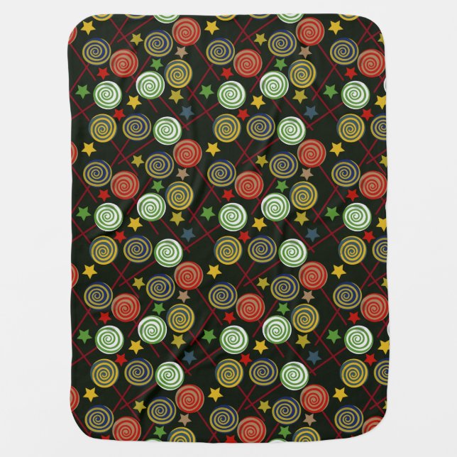 Candy pattern | Lollies pattern | lollipop 28 Baby Blanket (Front)