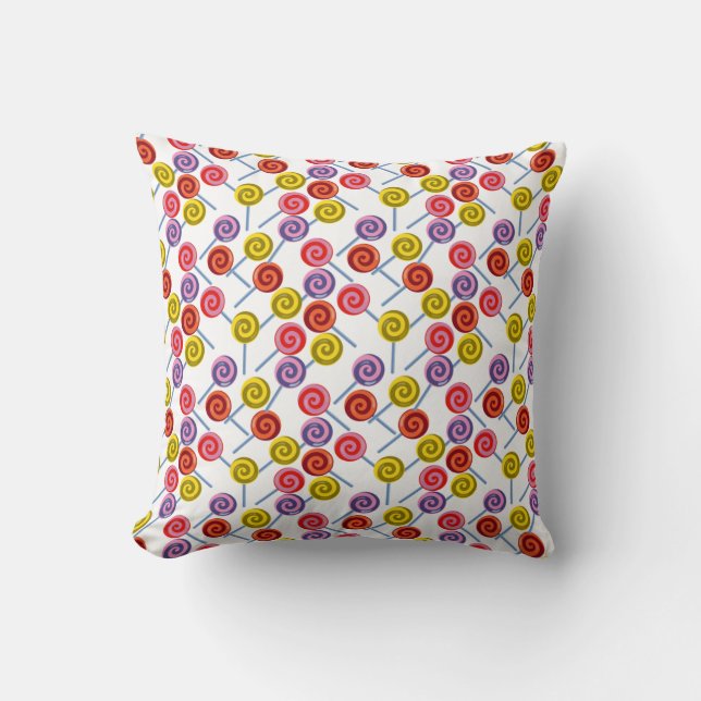 Candy pattern | Lollies pattern | lollipop 2 Throw Pillow (Front)