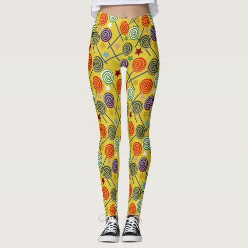 Candy pattern  Lollies pattern  lollipop 30 Leggings