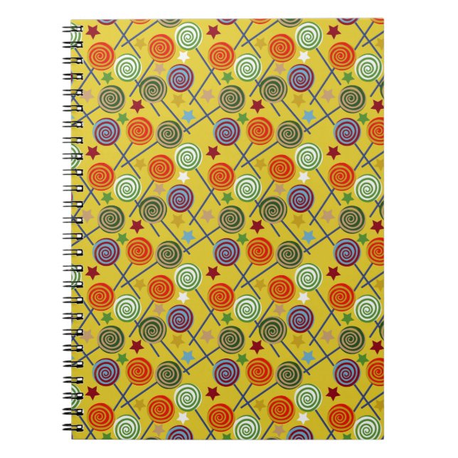 Candy pattern | Lollies pattern | lollipop 30 Notebook (Front)