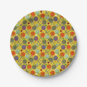 Candy pattern Lollies pattern lollipop 30 Paper Plates
