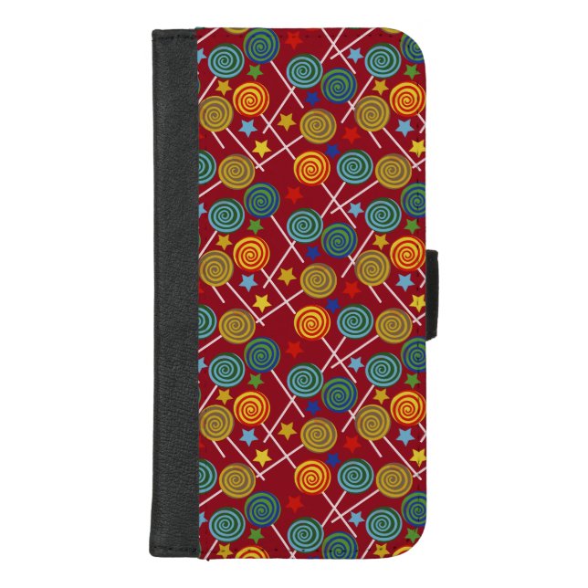 Candy pattern | Lollies pattern | lollipop 32 iPhone Wallet Case (Front)