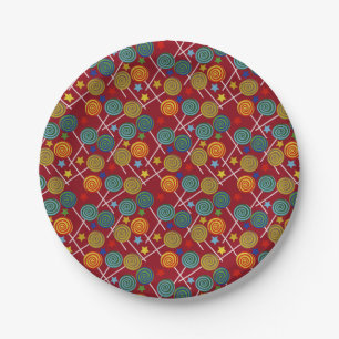 Candy pattern   Lollies pattern   lollipop 32 Paper Plates