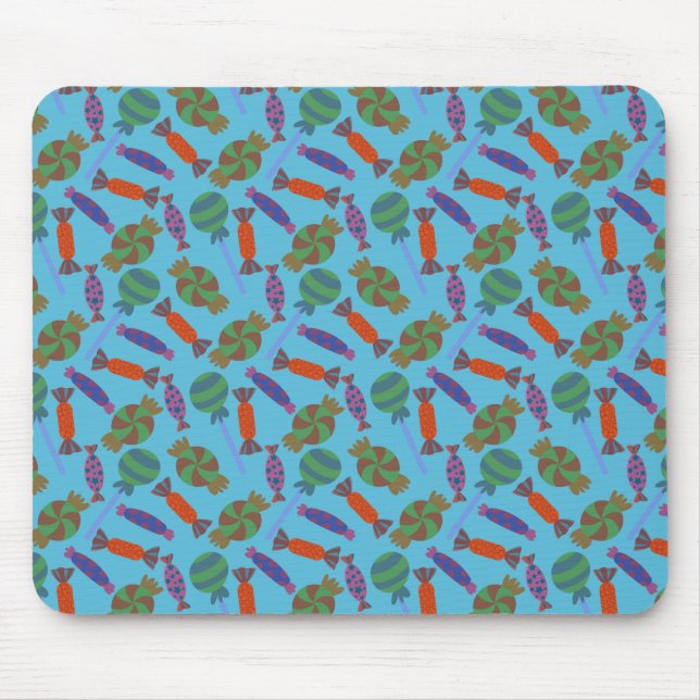Candy pattern | Lollies pattern | lollipop 36 Mouse Pad (Front)