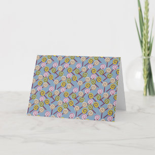 Candy pattern Lollies pattern lollipop 3 Card