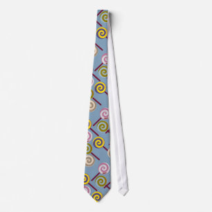 Candy pattern   Lollies pattern   lollipop 3 Neck Tie