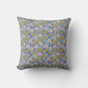 Candy pattern   Lollies pattern   lollipop 3 Throw Pillow