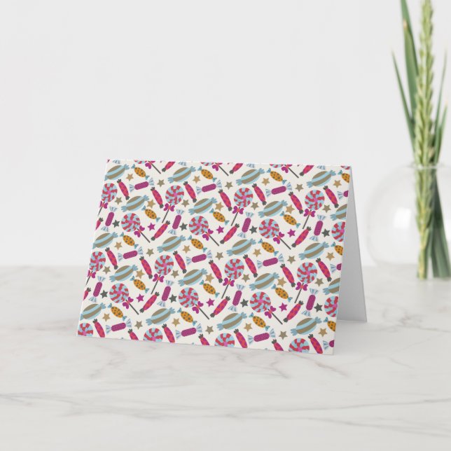 Candy pattern | Lollies pattern | lollipop 45 Card (Front)