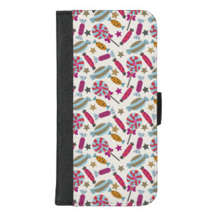 Candy pattern Lollies pattern lollipop 45 iPhone 8/7 Plus Wallet Case