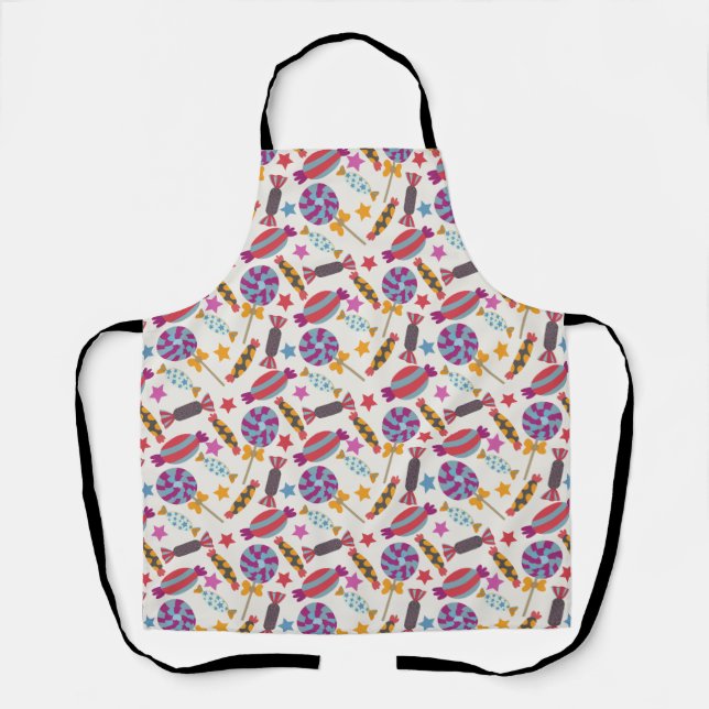 Candy pattern | Lollies pattern | lollipop 46 Apron (Front)