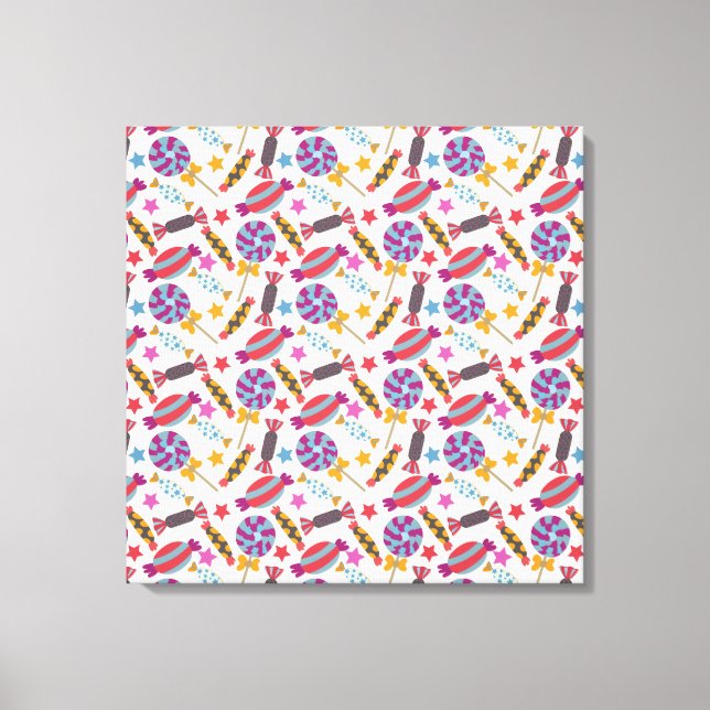 Candy pattern | Lollies pattern | lollipop 46 Canvas Print (Front)