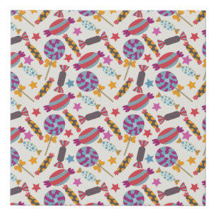 Candy pattern Lollies pattern lollipop 46 Faux Canvas Print