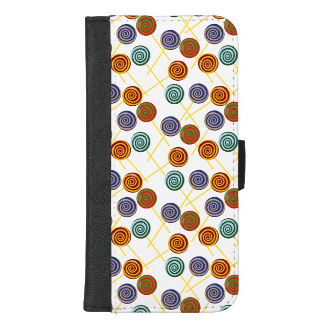 Candy pattern | Lollies pattern | lollipop 47 iPhone Wallet Case (Front)