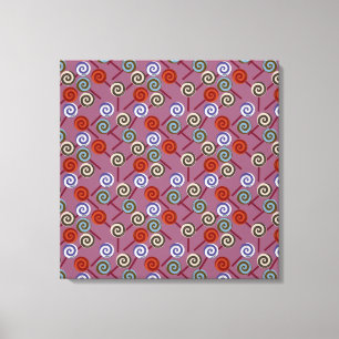 Candy pattern Lollies pattern lollipop 49 Canvas Print
