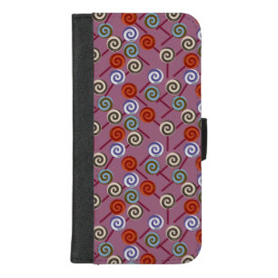 Candy pattern Lollies pattern lollipop 49 iPhone 8/7 Plus Wallet Case