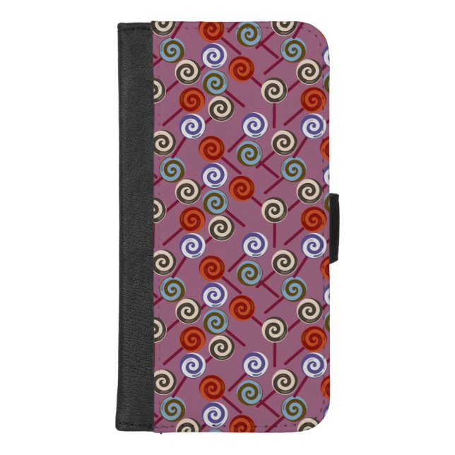 Candy pattern | Lollies pattern | lollipop 49 iPhone Wallet Case (Front)
