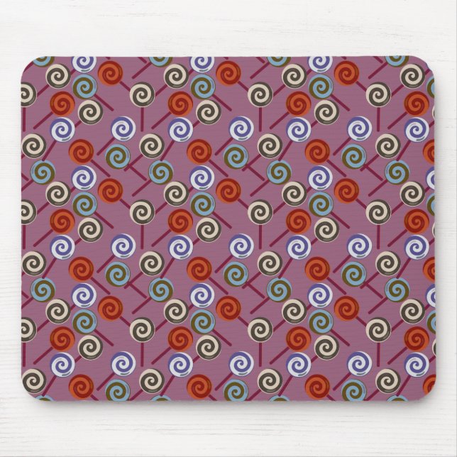 Candy pattern | Lollies pattern | lollipop 49 Mouse Pad (Front)