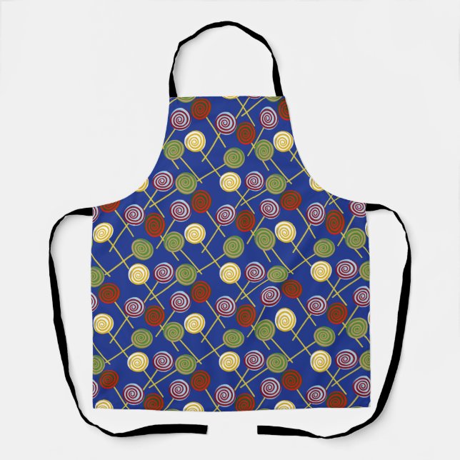 Candy pattern | Lollies pattern | lollipop 4 Apron (Front)