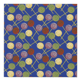 Candy pattern Lollies pattern lollipop 4 Faux Canvas Print