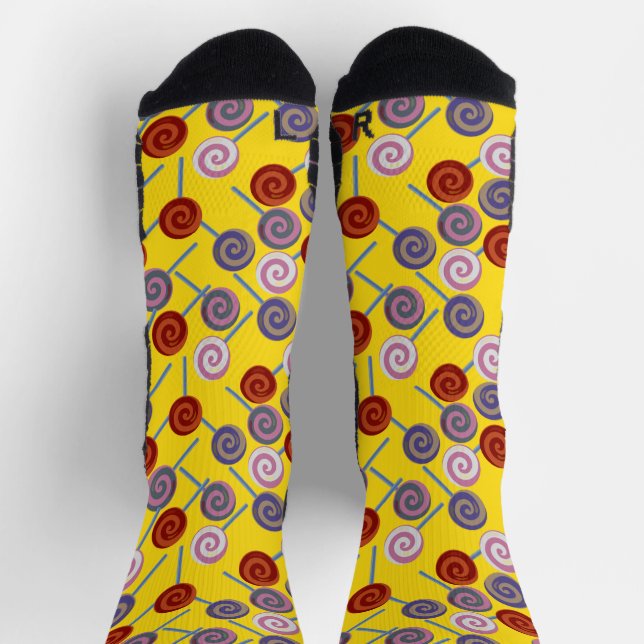 Candy pattern | Lollies pattern | lollipop 50 Wrap Socks (Top)