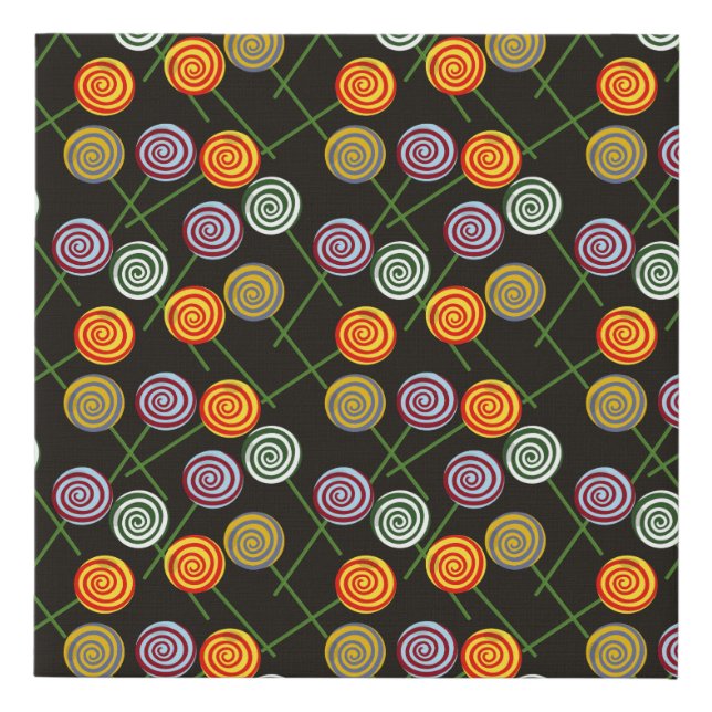 Candy pattern | Lollies pattern | lollipop 52 Faux Canvas Print (Front)