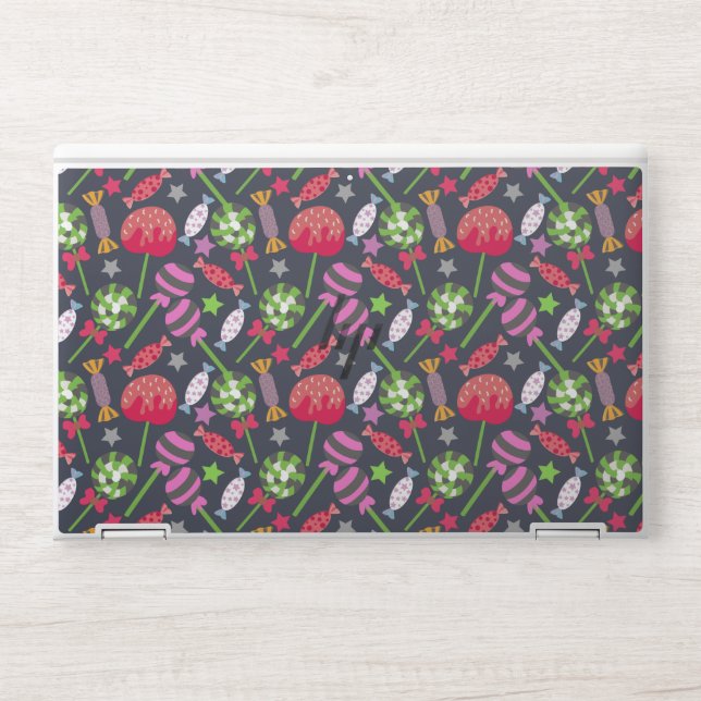 Candy pattern | Lollies pattern | lollipop 53 HP Laptop Skin (Front)