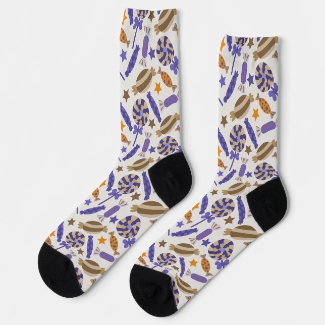 Candy pattern | Lollies pattern | lollipop 57 Tape Socks (Left)